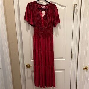 Elegant Red Maxi Dress